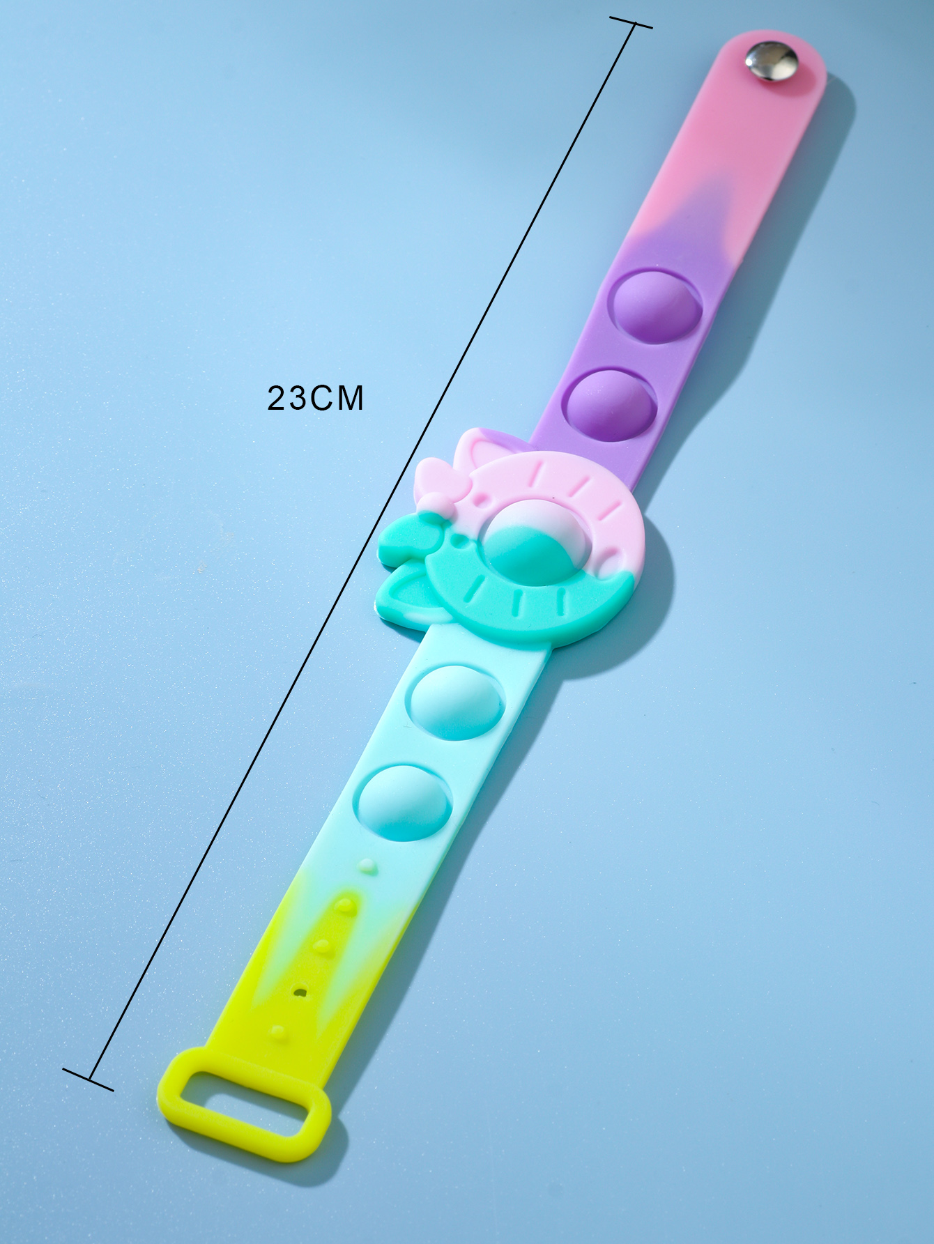 Mode Katze Hand Schmuck Dekompression Silikon Armband Mischfarbe Puzzle Kinder Spa Blase Armbandpicture3