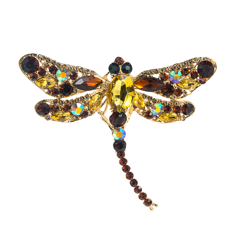 Alloy diamond super flash dragonfly cartoon brooch female pin wholesalepicture7