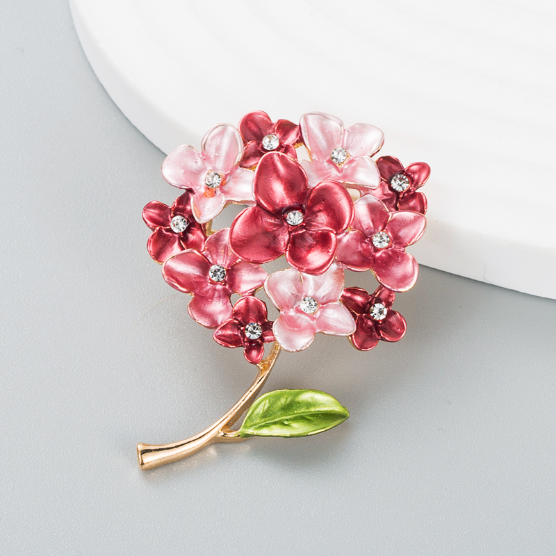 Fashion rhinestone dripping flower brooch simple brooch accessoriespicture4