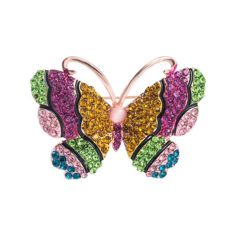 European and American alloy diamondstudded super fairy full diamond butterfly broochpicture2