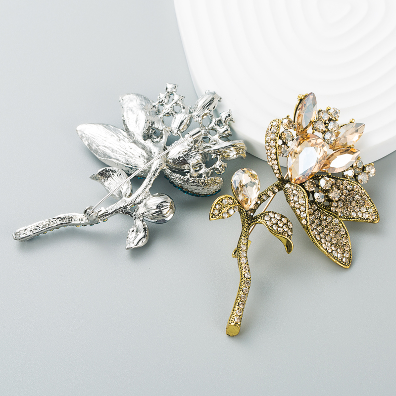 nouveau cristal fleur verre diamant corsage broche robe de soire accessoirespicture3
