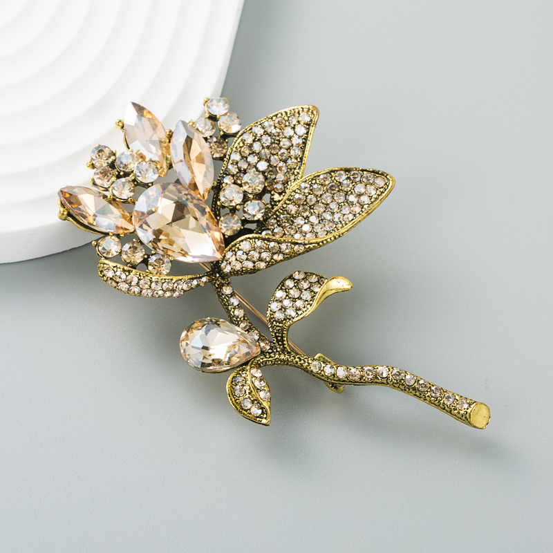 nouveau cristal fleur verre diamant corsage broche robe de soire accessoirespicture4
