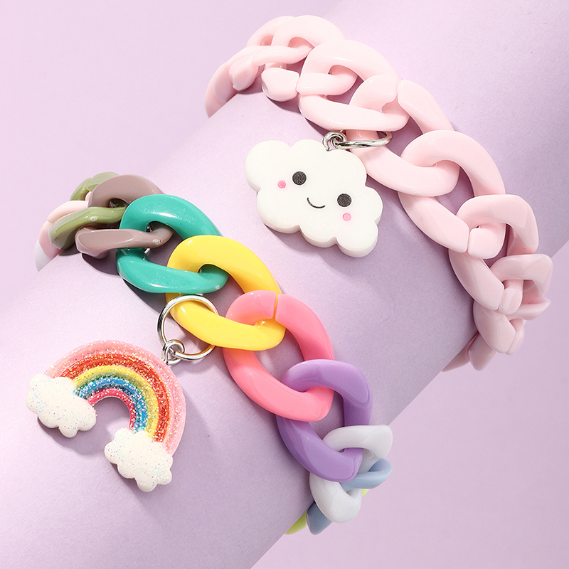 Rainbow cloud cute bracelet