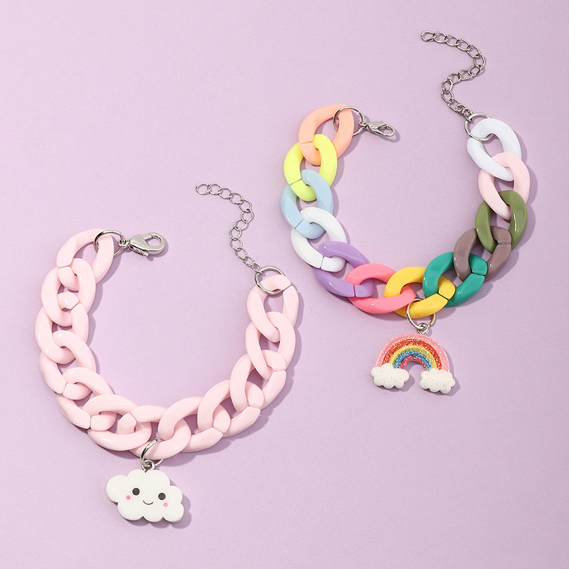 Rainbow cloud cute bracelet