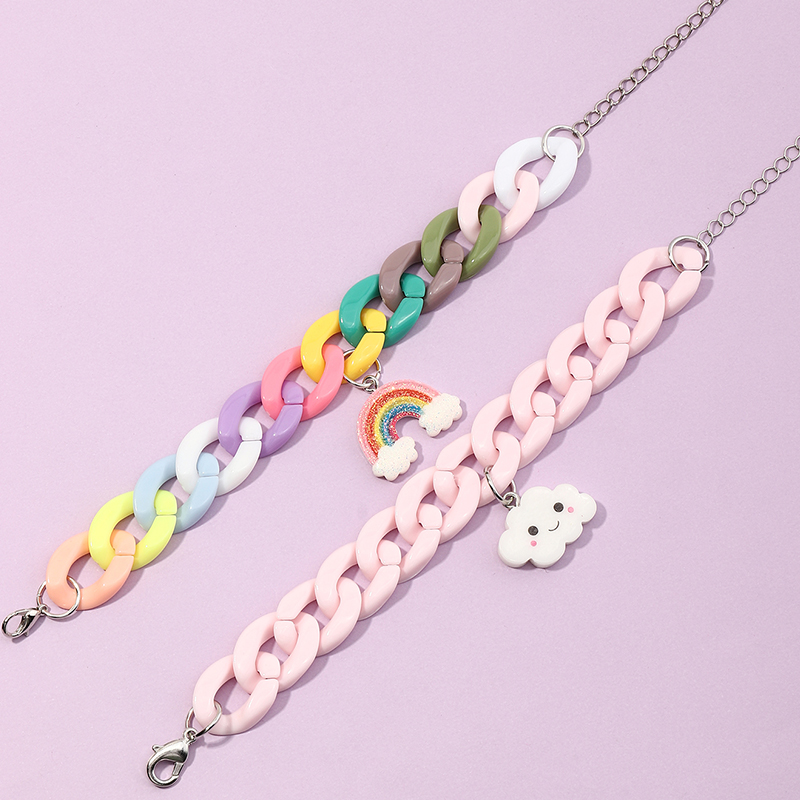 Rainbow cloud cute bracelet