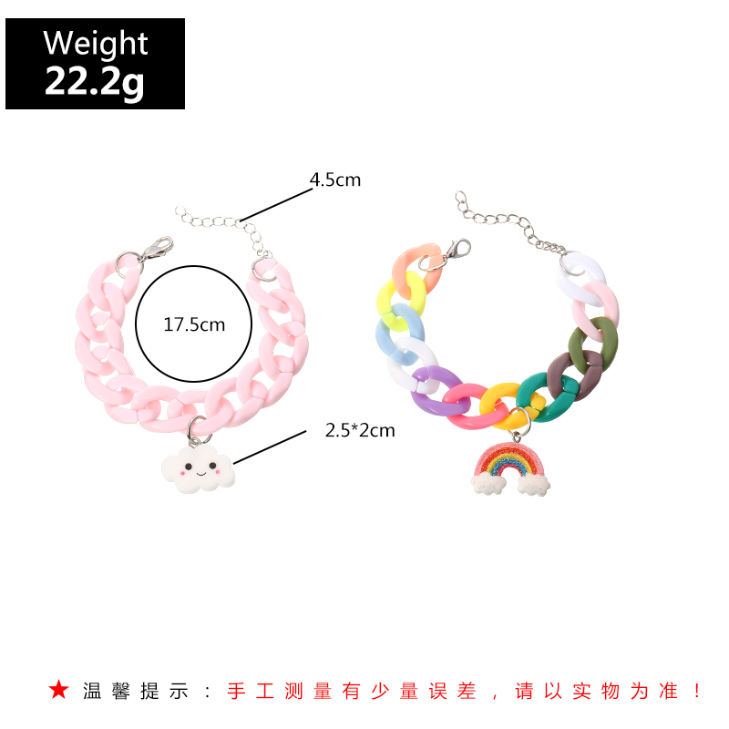 Rainbow cloud cute bracelet