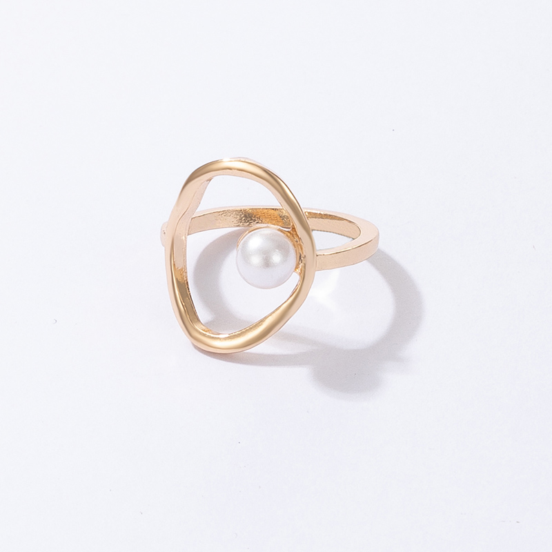 Fashion Simple Pearl Hollow Wild Ring