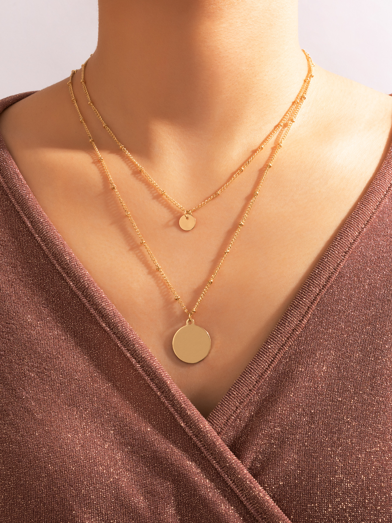 simple round fashion simple wild necklace