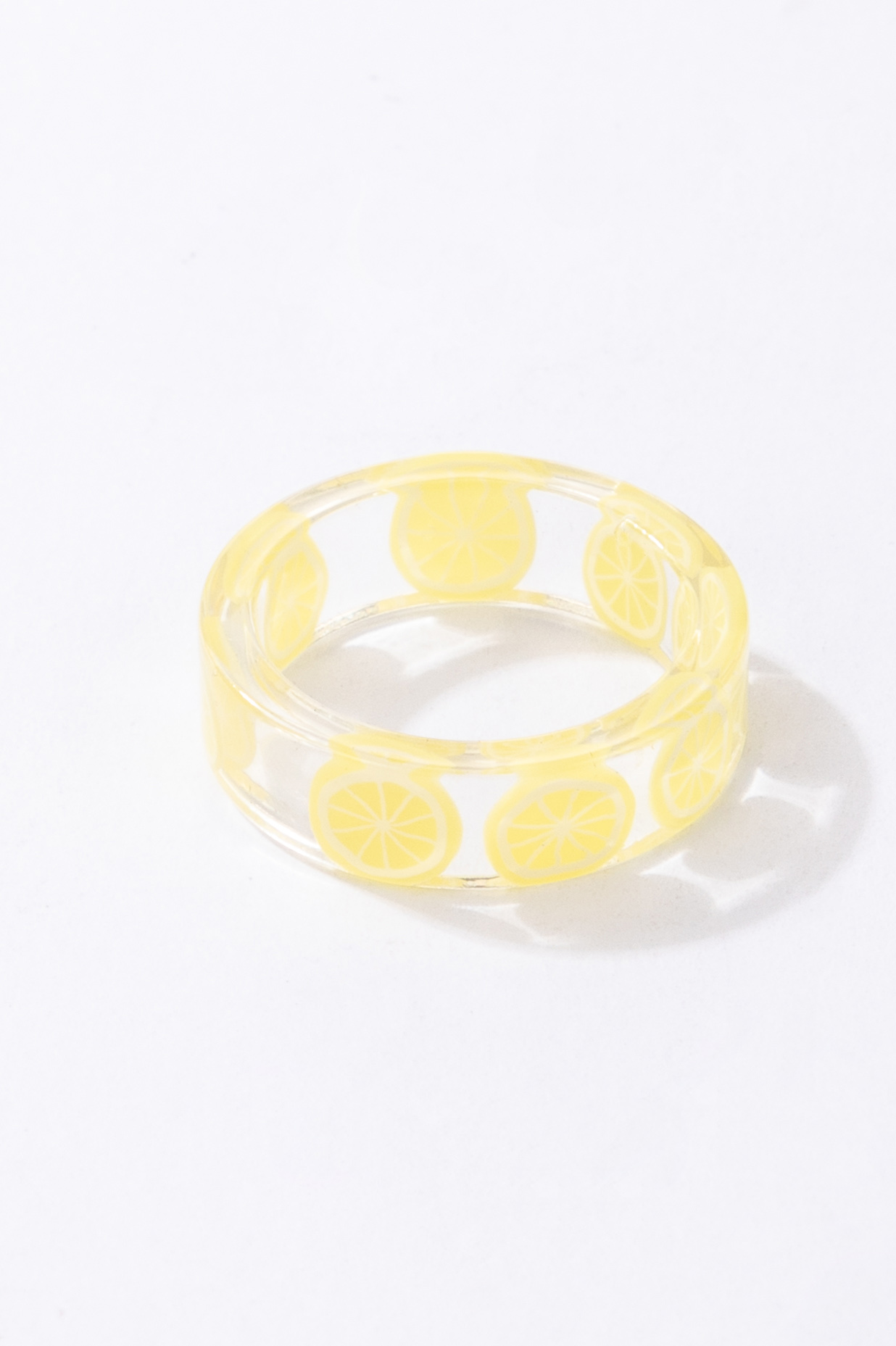 new cute style korean fashion acrylic lemon strawberry apple fruit ring