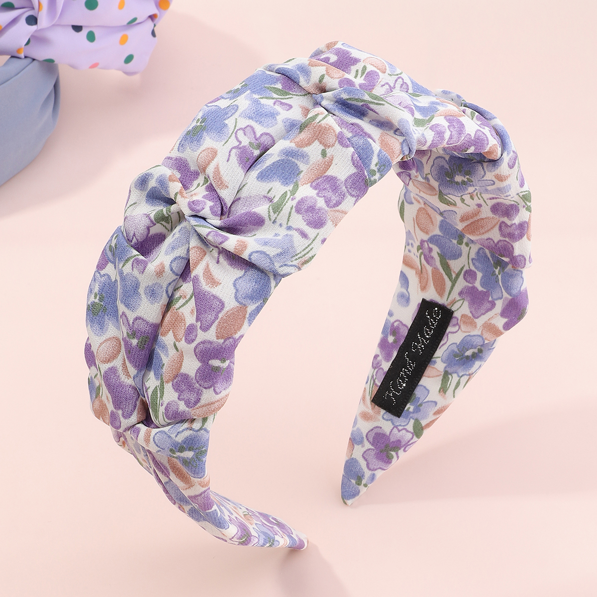 Style de mode coren nouvel ensemble de bandeaux de couleur unie floral doux  poispicture3