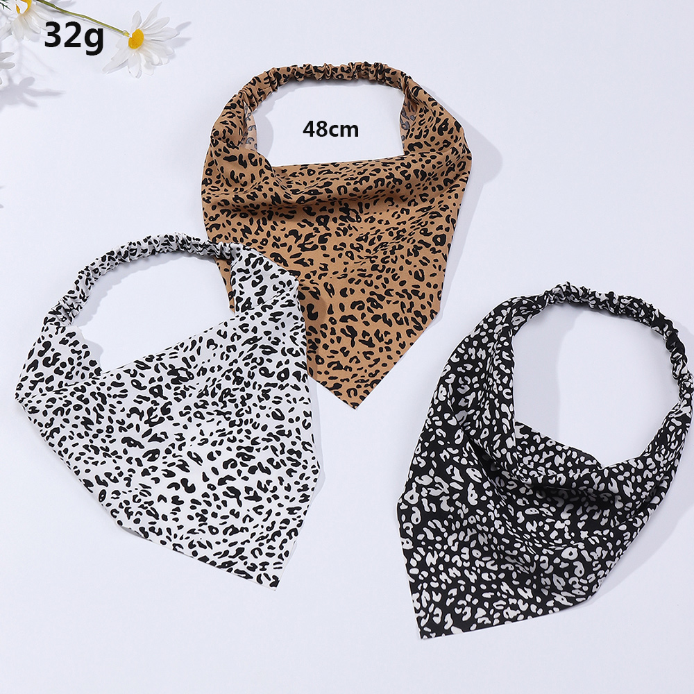 fashion new style korean leopard print triangle hairband setpicture2