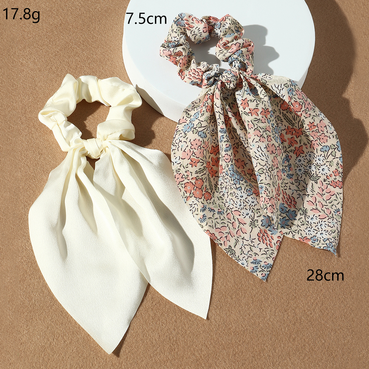 new Korean fashion style  floral pure color hair scrunchies setpicture1