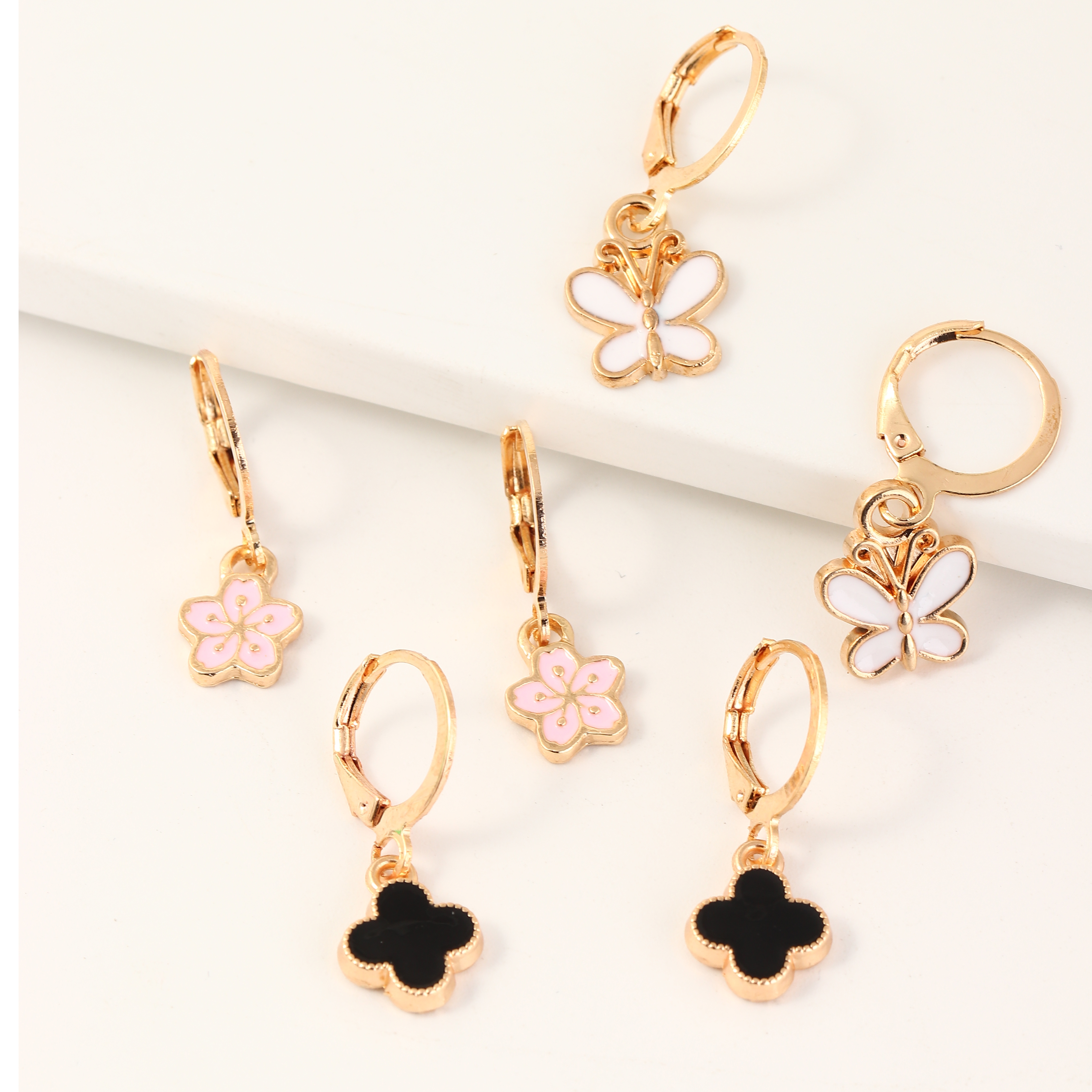 Cute fashion style new butterfly earrings set