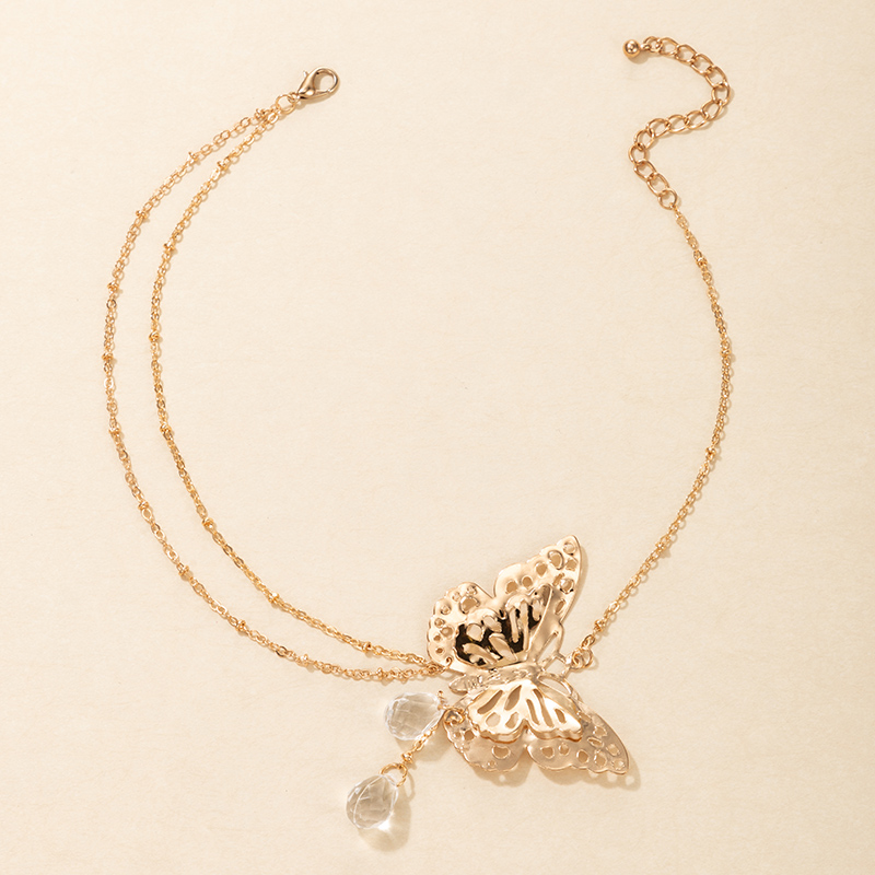 new fashion pendant hollow butterfly romantic alloy necklace