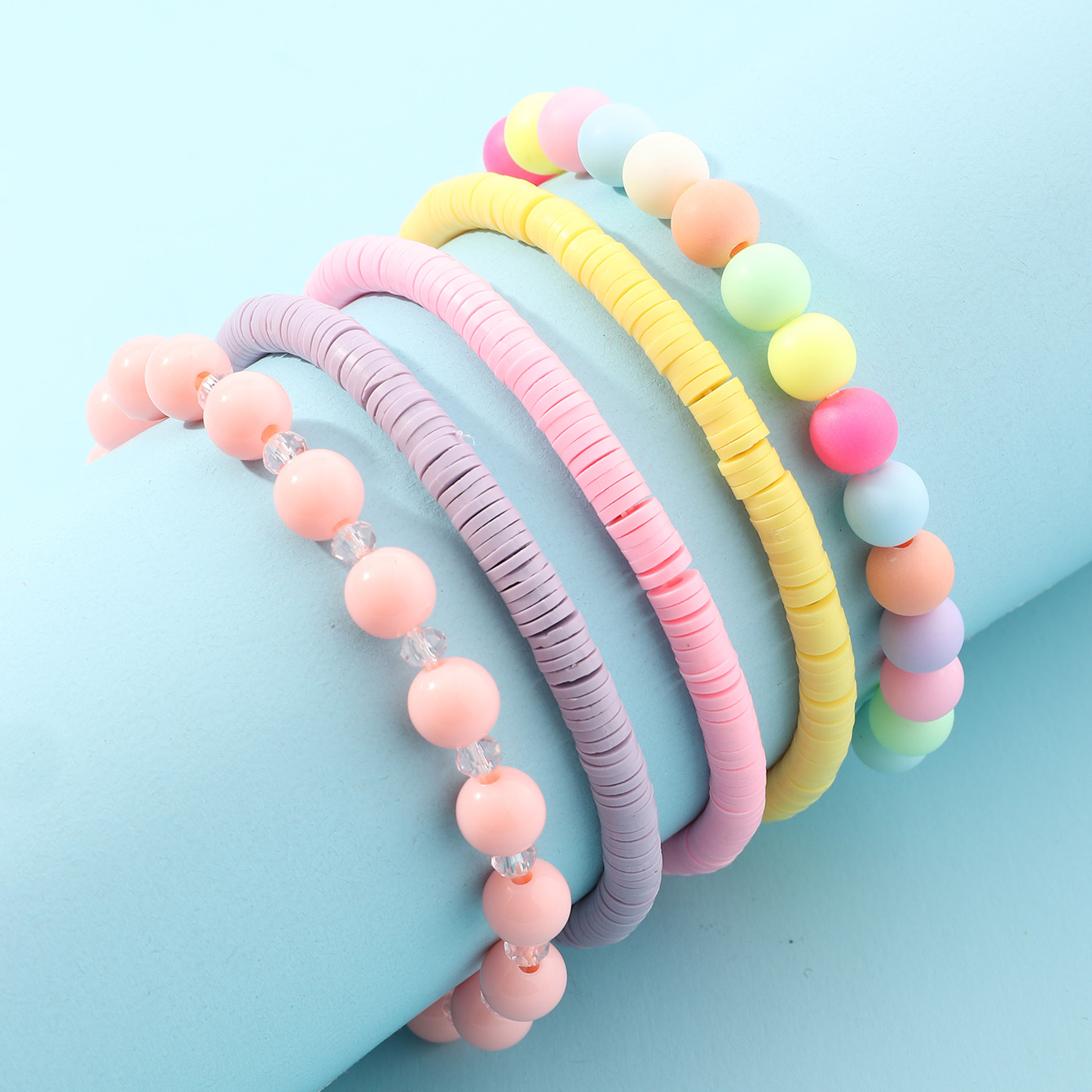 Korean Style Candy Color Children Bead Bracelet Wholesale