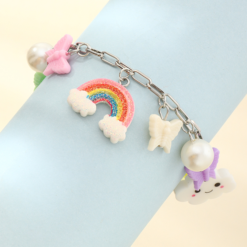 fashion rainbow cloud five-pointed star childrenu0027s bracelet