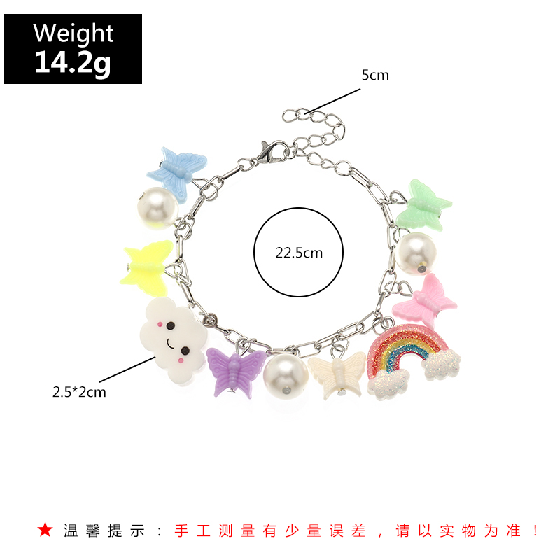 fashion rainbow cloud five-pointed star childrenu0027s bracelet