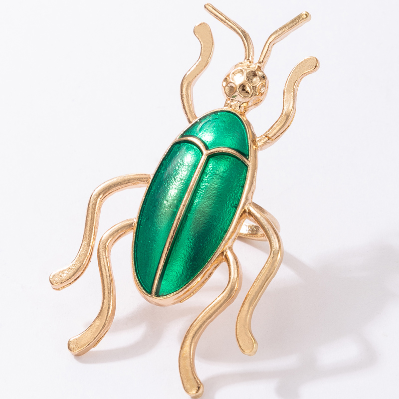 fashion beetle exaggerated insect alloy ring