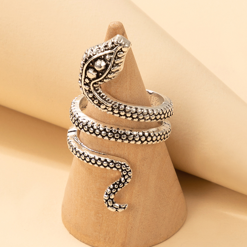 ethnic snake-shaped alloy ring wholesale