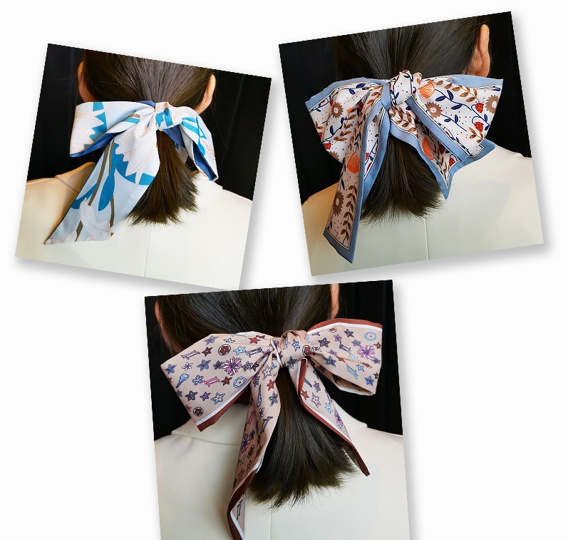 new korean fashion style long strips bowknot letter ribbon headbandpicture34