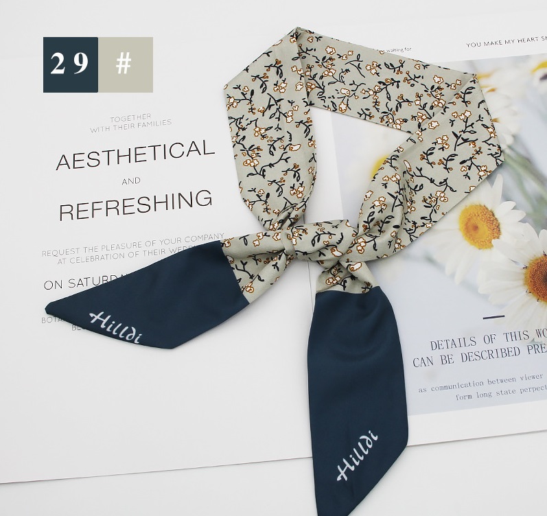 fashion new style fruit flower long tie hair silk scarf headbandpicture42