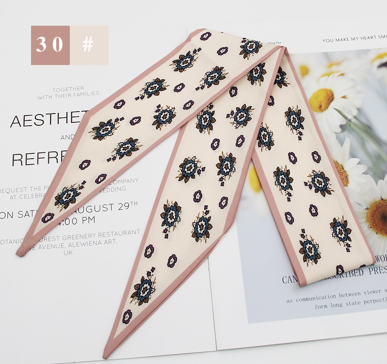 fashion new style fruit flower long tie hair silk scarf headbandpicture44