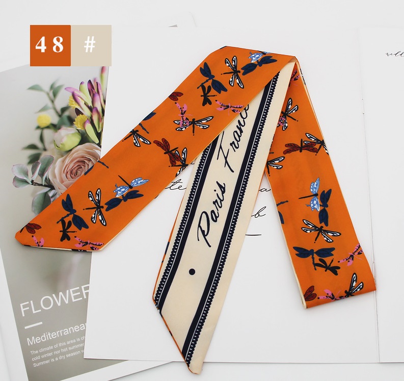 fashion new style fruit flower long tie hair silk scarf headbandpicture25