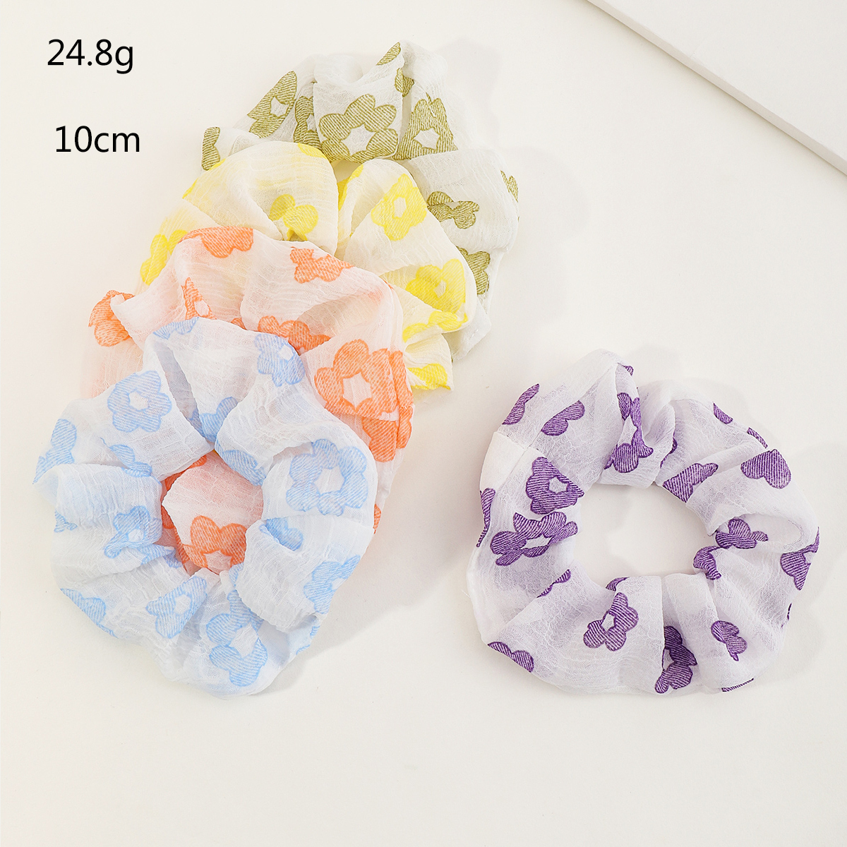 French fashion style Chiffon Floral Retro hair scrunchies setpicture2