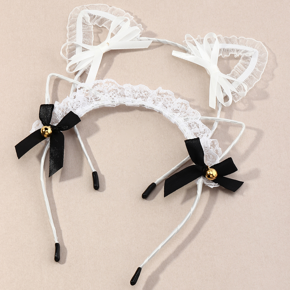 korean fashion simple new style cat ear lace headband setpicture1