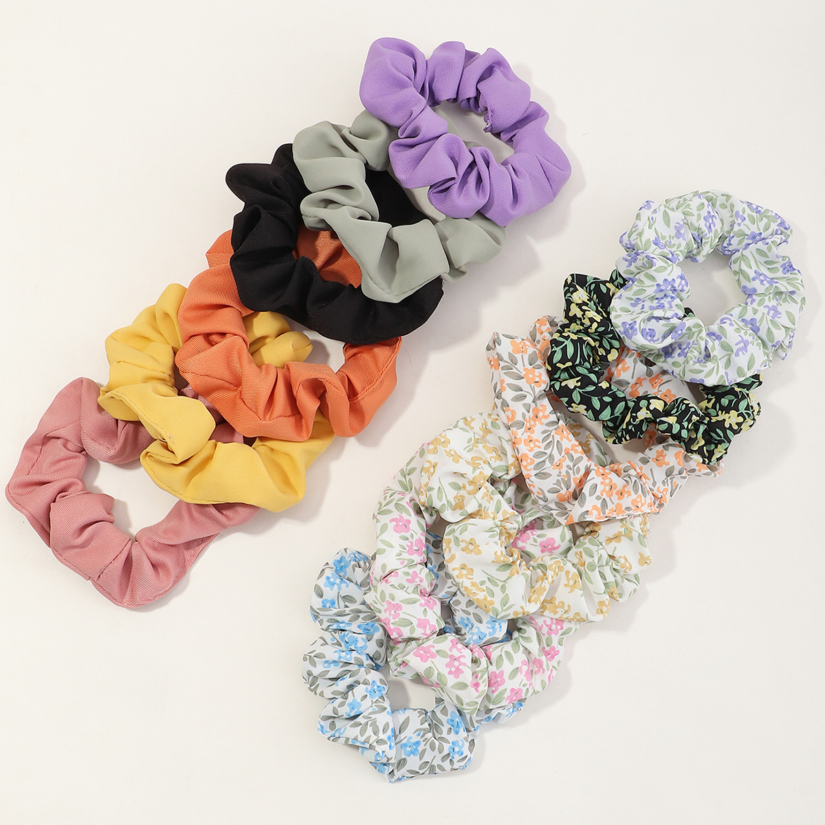 korean fashion new style simple flower hair scrunchies setpicture1