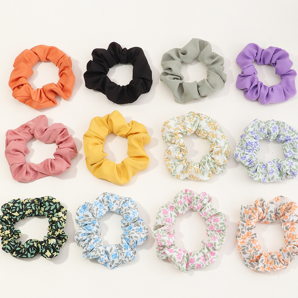 korean fashion new style simple flower hair scrunchies setpicture3
