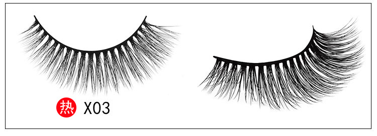3D mink false eyelashes natural cross eyelashes 3 pairs setpicture4