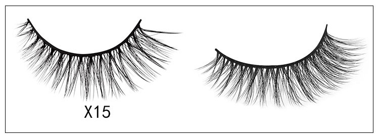 3D mink false eyelashes natural cross eyelashes 3 pairs setpicture12