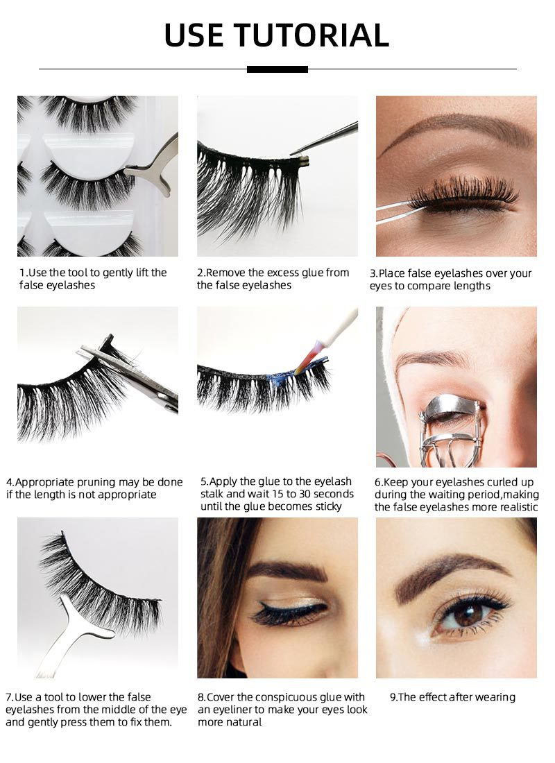 A pair of thick false eyelashes wholesalepicture2