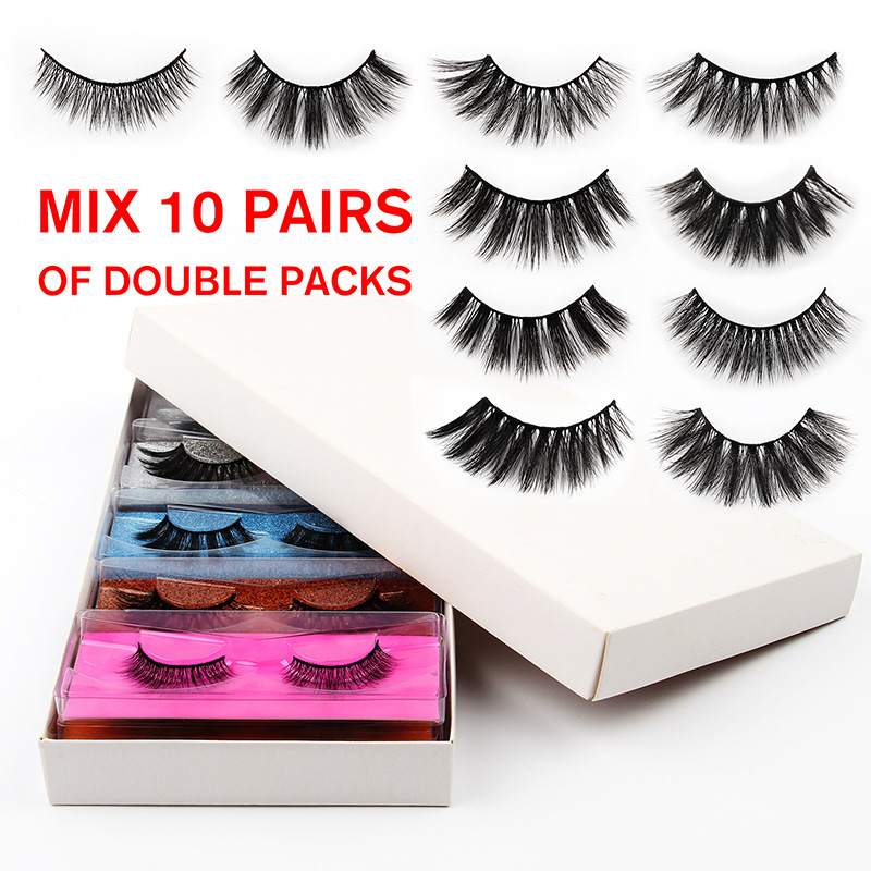 Fashion 3d thick false eyelashes mixed 10 pairs setpicture7