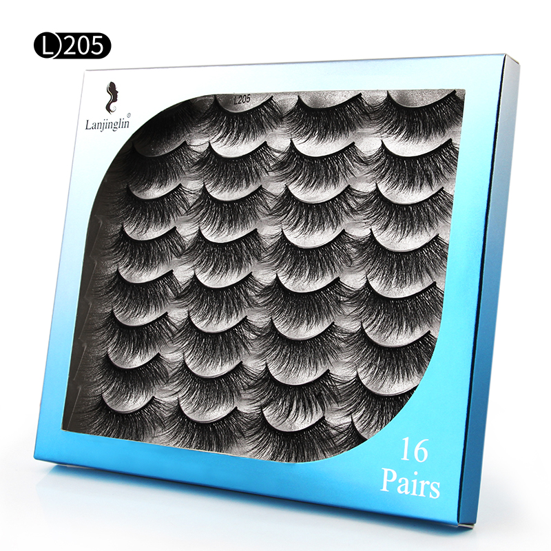 16 pairs mixed false eyelashes 3d imitation mink hair thick and exaggerated eyelashespicture40