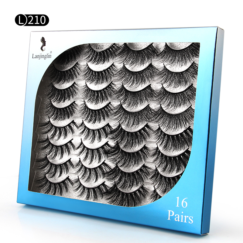 16 pairs mixed false eyelashes 3d imitation mink hair thick and exaggerated eyelashespicture24