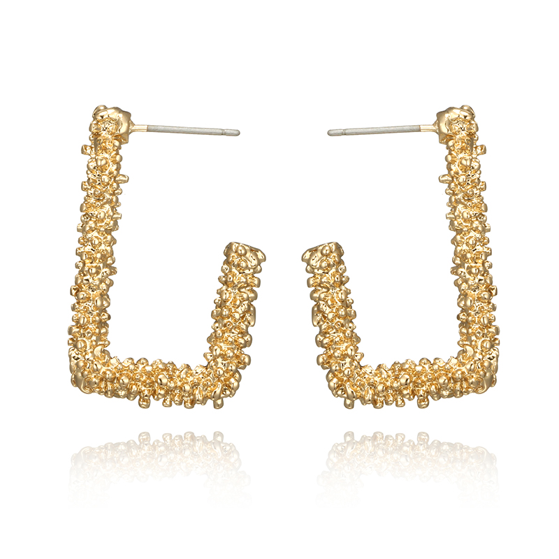 simple geometric irregular gold earringspicture1