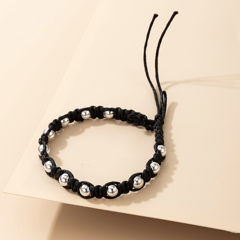 Simple Black String Bead Handmade Braceletpicture2