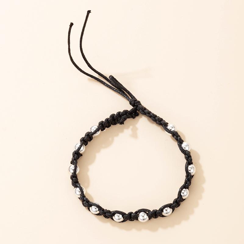 Simple Black String Bead Handmade Braceletpicture3