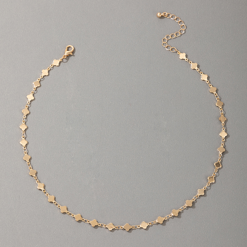 fashion metal geometric singlelayer necklacepicture1