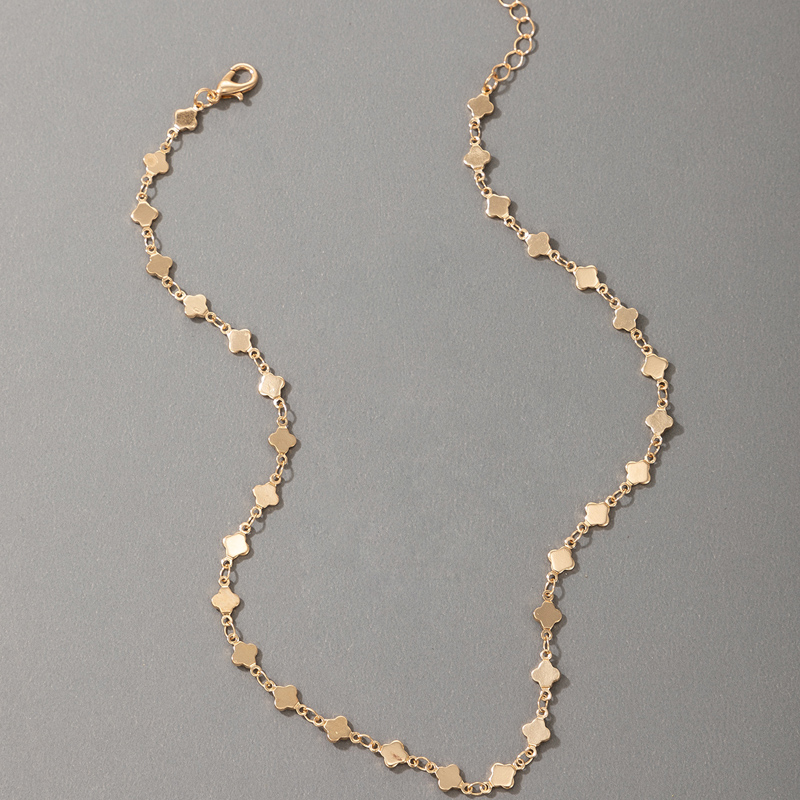 fashion metal geometric singlelayer necklacepicture4