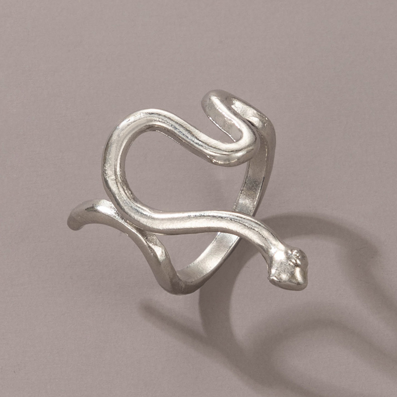 simple snake shape alloy ringpicture2