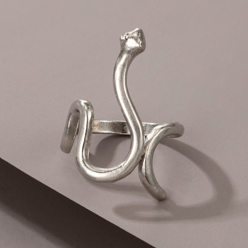 simple snake shape alloy ringpicture5