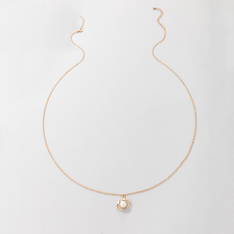 Nihaojewelry bijoux en gros collier pendentif crabe perle mignonpicture4
