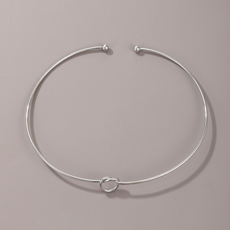 simple knotted circle alloy open necklacepicture1