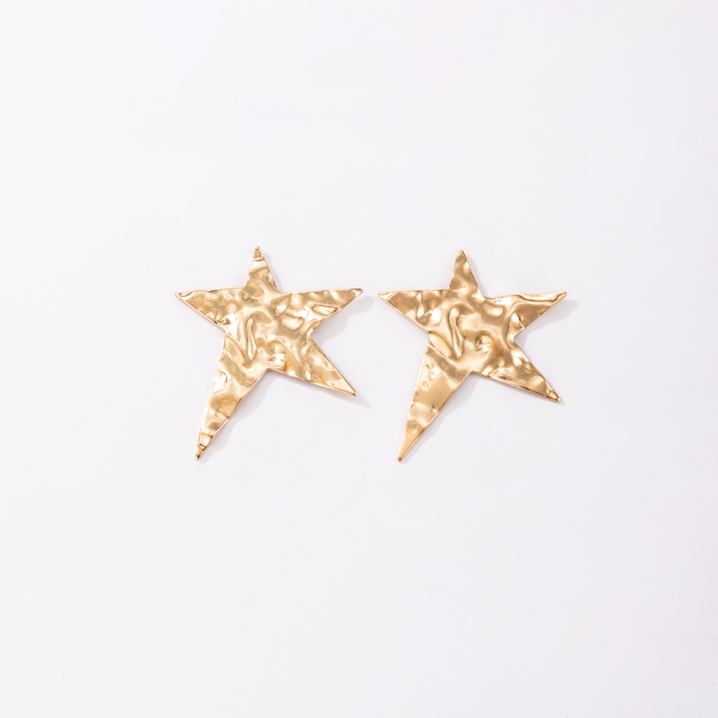 Simple fashion star golden fivepointed star earringspicture5