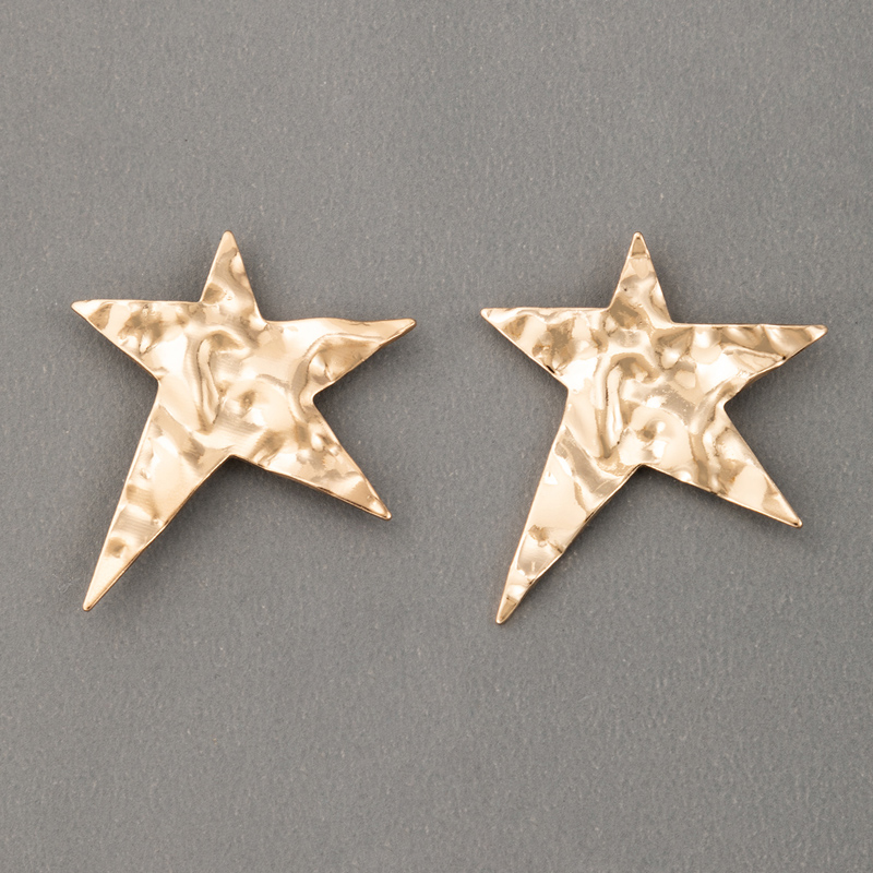 Simple fashion star golden fivepointed star earringspicture7