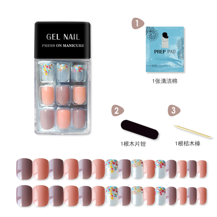 Simple 30 pieces of wearable nail piecespicture5
