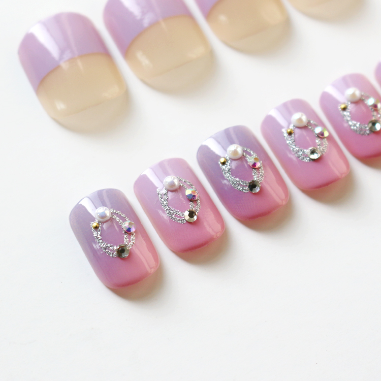 Fashion violet wind simple bridal nail piecespicture5